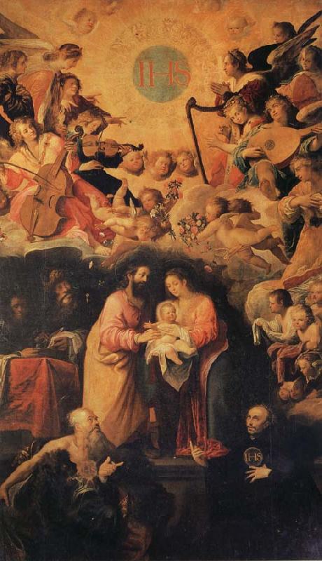 ROELAS, Juan de las Adoration of the Name of Fesus china oil painting image